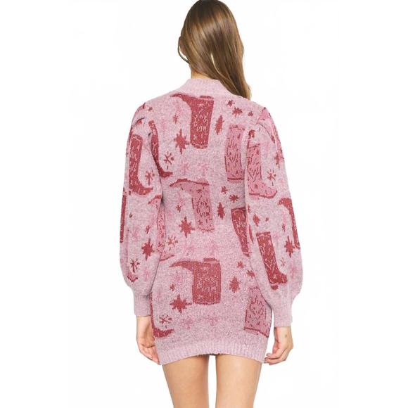 NEW ENTRO rhinestone cowgirl dress in pink - Picture 2 of 4